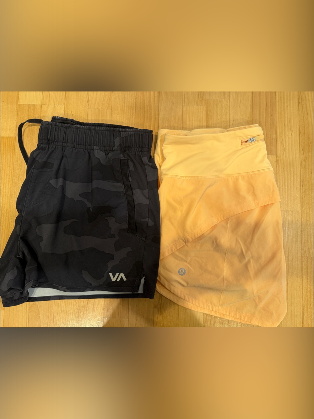 Lot of 2 pairs of shorts-lululemon (4) and RVCA (s)